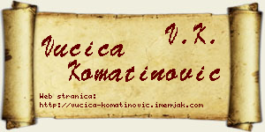 Vučica Komatinović vizit kartica